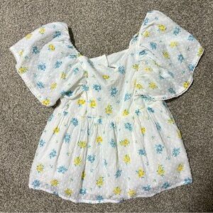 Joie Cotton Summer Babydoll‎ Blouse Girl's Size 7/8